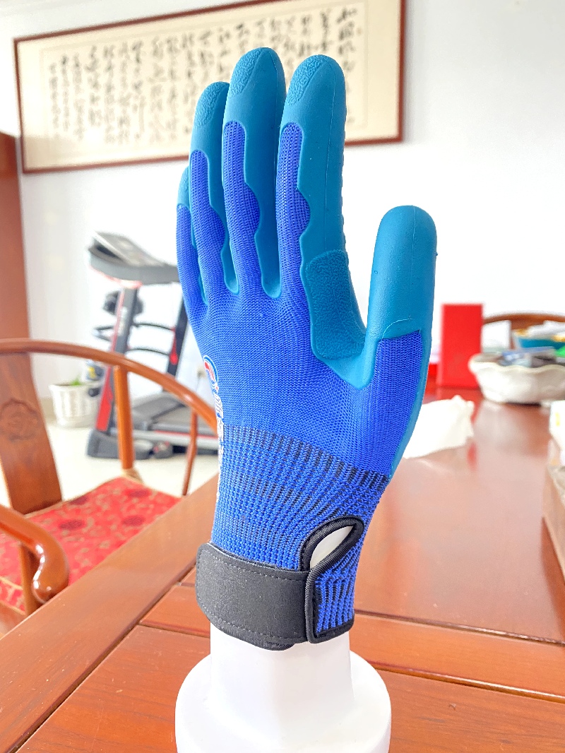 13-gauge polyester TPE anti-slip star cycling labor protection gloves